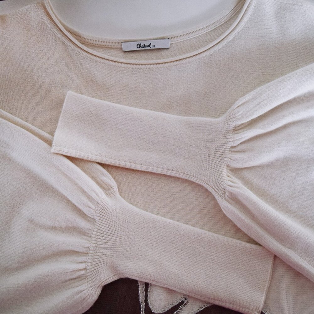 Luxury Knit Sweater Dress with Embroidered Butterfly - Picture 16 of 17